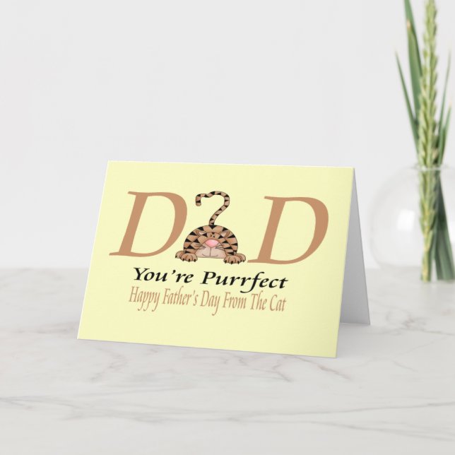 Happy Fathers Day From The Cat Card (Front)
