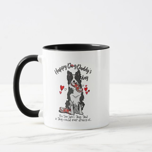 Happy Father's Day from your Border Collie Mug (Left)