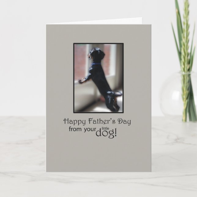Happy Father's Day From Your Little Dog Card (Front)