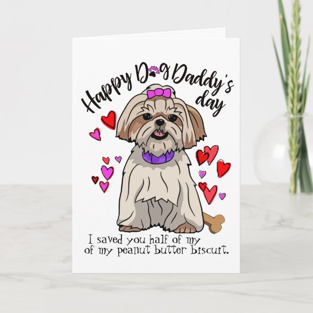 Happy Father's Day from your Shih Tsu Pup Card (Front)