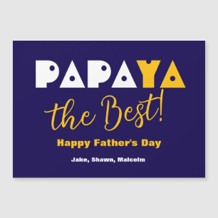 Happy Father's Day   Funny Quote Blue and Yellow