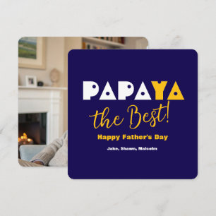 Happy Father's Day   Funny Quote Blue and Yellow