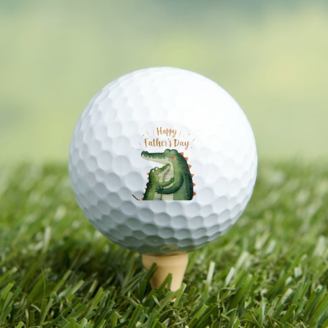 Happy Father's Day Gator Hug Golf Balls (Insitu Tee)