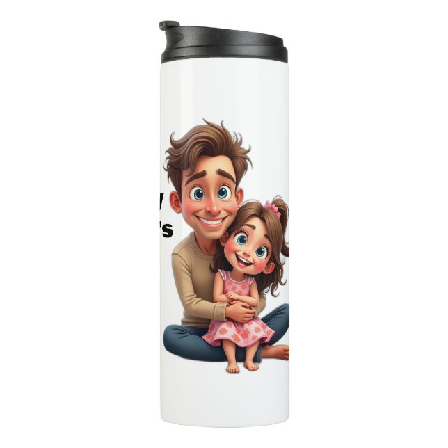 HAPPY FATHER'S DAY Gift for him Dad Husband Son  Thermal Tumbler (Rotated Right)