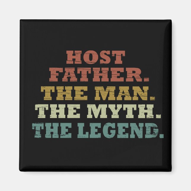 Happy fathers day gift ideas best host dad magnet (Front)