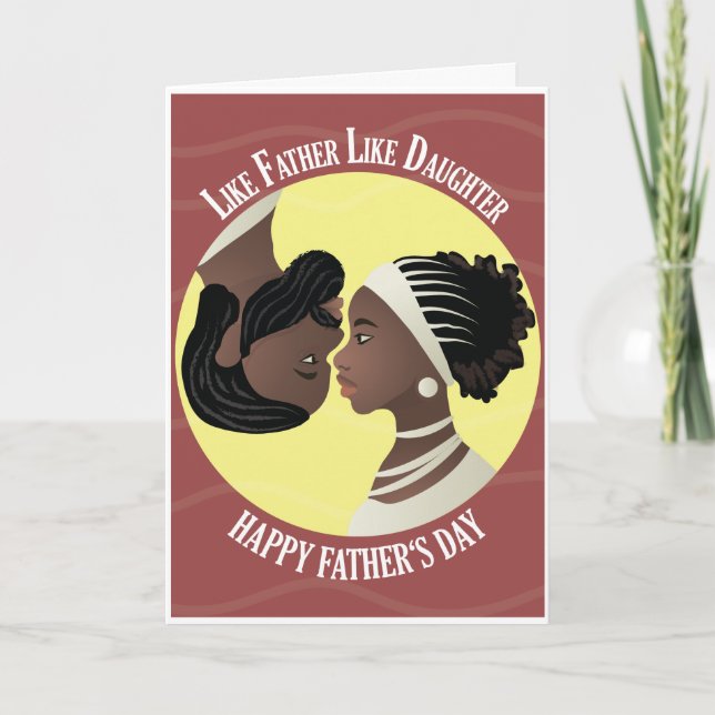 Happy Father's Day; Girl and Dad "Ying and Yang" Card (Front)