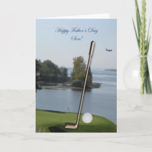 Happy Father's Day Golf Son Card - Customised