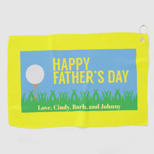 Happy Father's Day Golf Tee-Personalised Towel