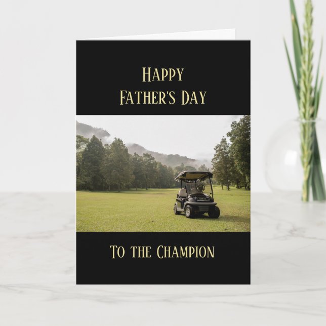 Happy Father's Day Golfer Golfing Golf Card (Front)