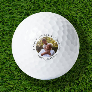 Happy Father's Day Grandpa Photo Golf Balls
