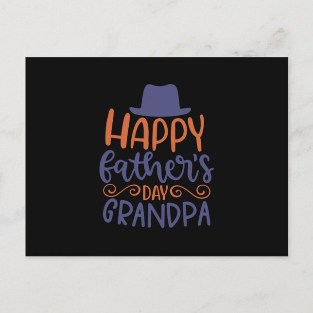 Happy Fathers Day Grandpa Postcard (Front)