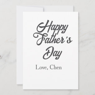 Happy father's day gray name love best Daddy ever  Invitation