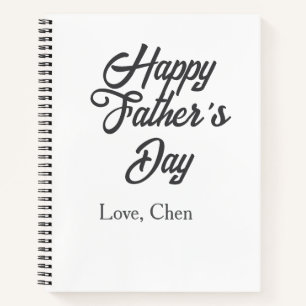 Happy father's day gray name love best Daddy ever Notebook