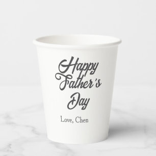 Happy father's day gray name love best Daddy ever  Paper Cups