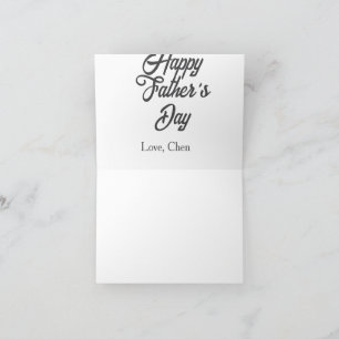 Happy father's day gray name love best Daddy ever  Thank You Card