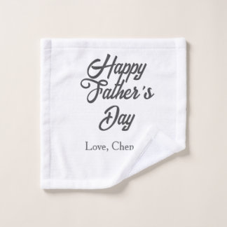Happy father's day gray name love best Daddy ever  Wash Cloth