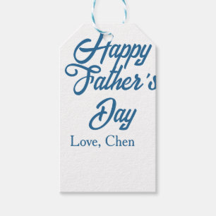 Happy father's day grey name love best Daddy ever  Gift Tags