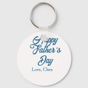 Happy father's day grey name love best Daddy ever  Key Ring