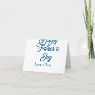 Happy father's day grey name love best Daddy ever Thank You Card