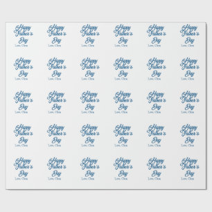 Happy father's day grey name love best Daddy ever  Wrapping Paper