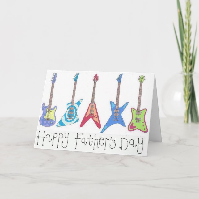 Happy Father's Day Guitar Card (Front)