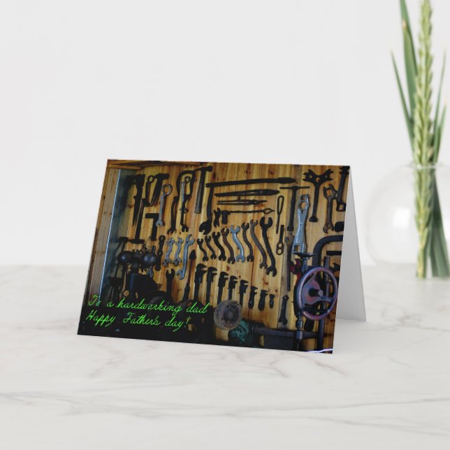 HAPPY FATHER'S DAY - HARD WORKING DAD CARD (Front)