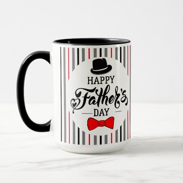 Happy Father's Day Hat And Tie Mug (Left)