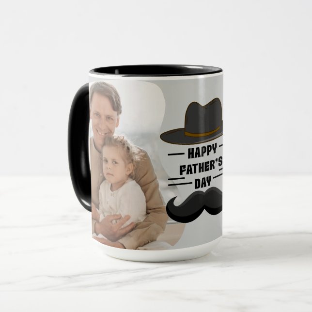 HAPPY FATHER'S DAY HAT FUN LOVING DESIGN MUG (Front Left)