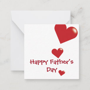 Happy Father's Day Heart Balloons Card