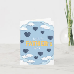 Happy Father's Day hearts in the sky Card