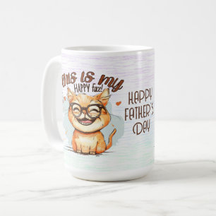 Happy Father's Day Hilarious Cat Coffee Mug
