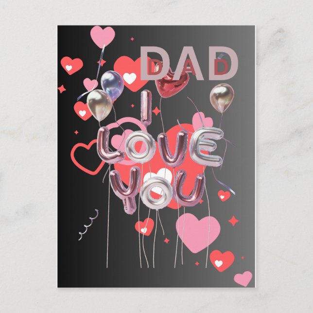 HAPPY FATHER'S DAY  HOLIDAY POSTCARD (Front)