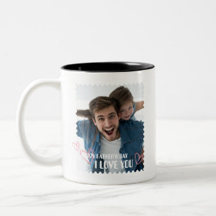 HAPPY FATHER'S DAY - I LOVE YOU Two-Tone COFFEE MUG