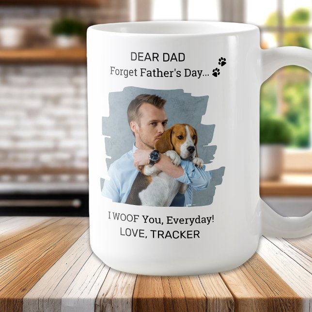 Happy Father's Day I Woof You Pet Photo Dog Dad Coffee Mug (Creator Uploaded)