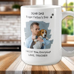 Happy Father's Day I Woof You Pet Photo Dog Dad Coffee Mug<br><div class="desc">"Dear Dad, Forget Father's Day, I WOOF You, Everyday! Love, the Dog!"... Surprise your favourite Dog Dad this Father's Day with this super cute custom pet photo coffee mug. Customise this dog dad mug with your dog's favourite photo, and name. Best Dog Dad Ever . This dog dad fathers day...</div>