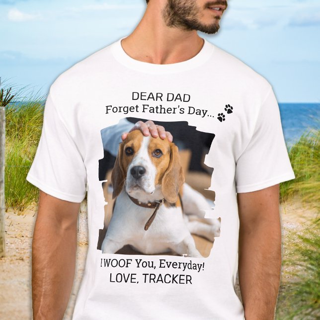 Happy Father's Day I Woof You Photo Dog Dad T-Shirt (Creator Uploaded)