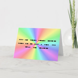 Happy Father's Day in Morse Code Greeting Card