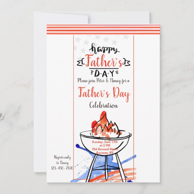 Happy Father's Day Invitation (Front)