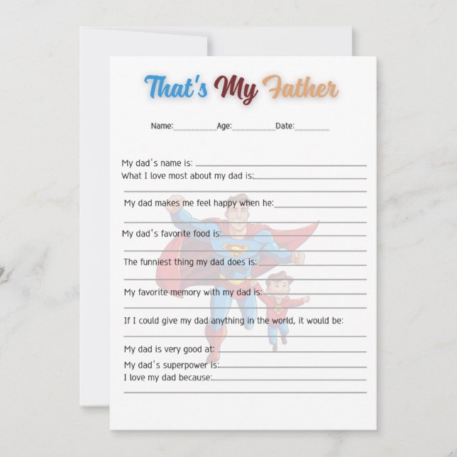 HAPPY FATHER'S DAY INVITATION (Front)