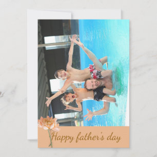 Happy father's day l Modern family photo for him Holiday Card