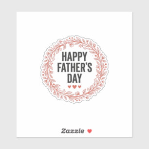 Happy Fathers Day Leaf Wreath Vintage Shirt Design