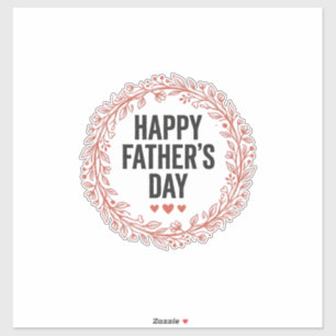 Happy Fathers Day Leaf Wreath Vintage Shirt Design