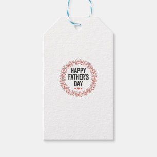 Happy Fathers Day Leaf Wreath Vintage Shirt Design Gift Tags