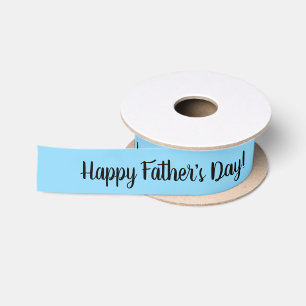 Happy Father's Day light blue custom gift ribbon Satin Ribbon