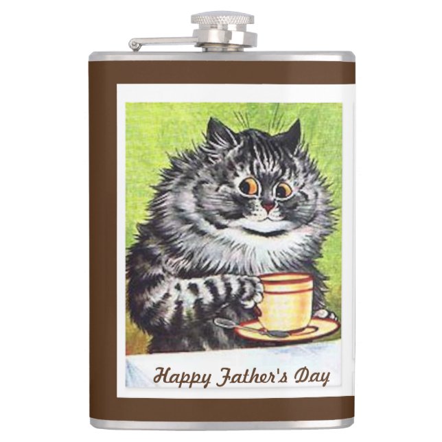 Happy Father's Day, Louis Wain,   Flask (Front)