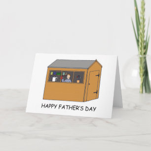 Happy Father's Day, Man Cave Shed Humour. Card