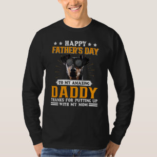 Happy Father's Day Manchester Terrier Dog Dad For T-Shirt