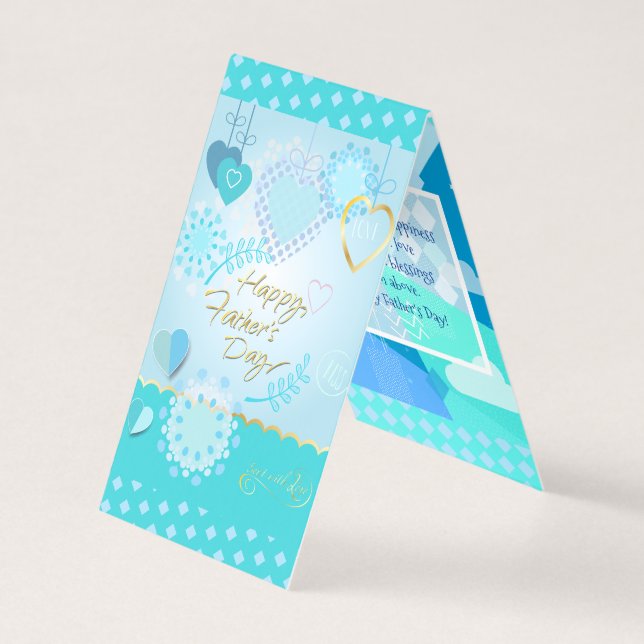 Happy Father's Day! Modern blue colour (Front)