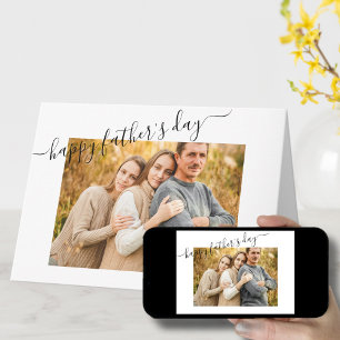 Happy Father's Day Modern Minimalist Photo Card