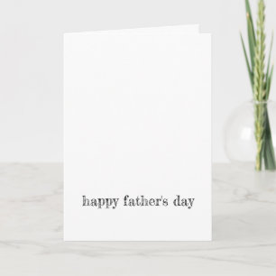 HAPPY FATHERS DAY Modern Typography LOVE YOU DAD Card